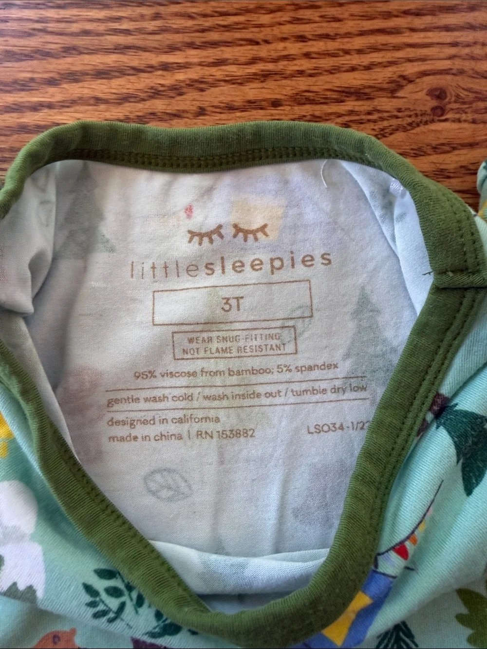 Little Sleepies- Happy Campers Short Sleeve, Pants, Pajama Set, 3T